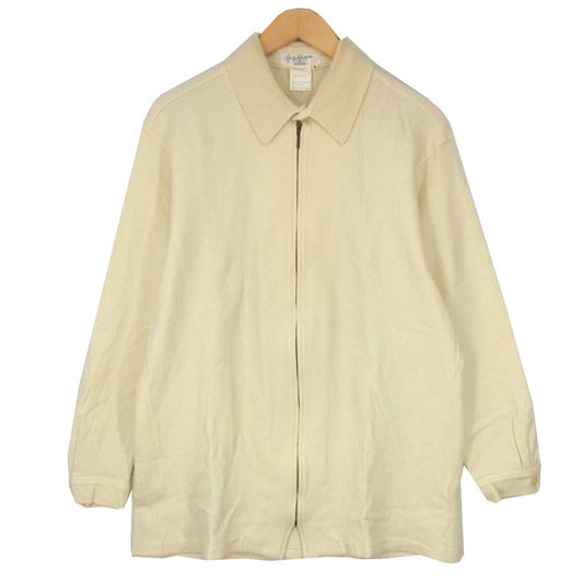 Yohji Yamamoto ヨウジヤマモト POUR HOMME プールオム ジップアップ ニット ジャケット オフホワイト系 M【中古】