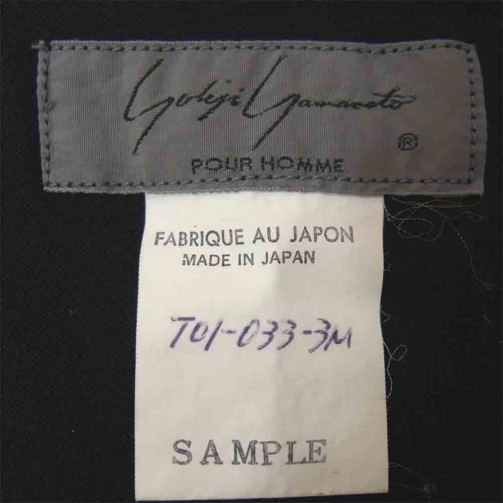 Yohji Yamamoto ヨウジヤマモト POUR HOMME プールオム 80~90s 丸ロゴ 初期タグ ロゴプリント タンクトップ 黒 ブラック系【中古】
