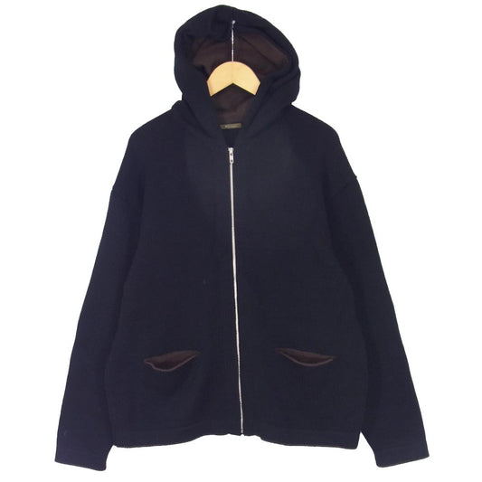 Yohji Yamamoto ヨウジヤマモト Y's for men ワイズフォーメン ジップアップ ニットパーカー ブラック系 サイズ表記無【中古】