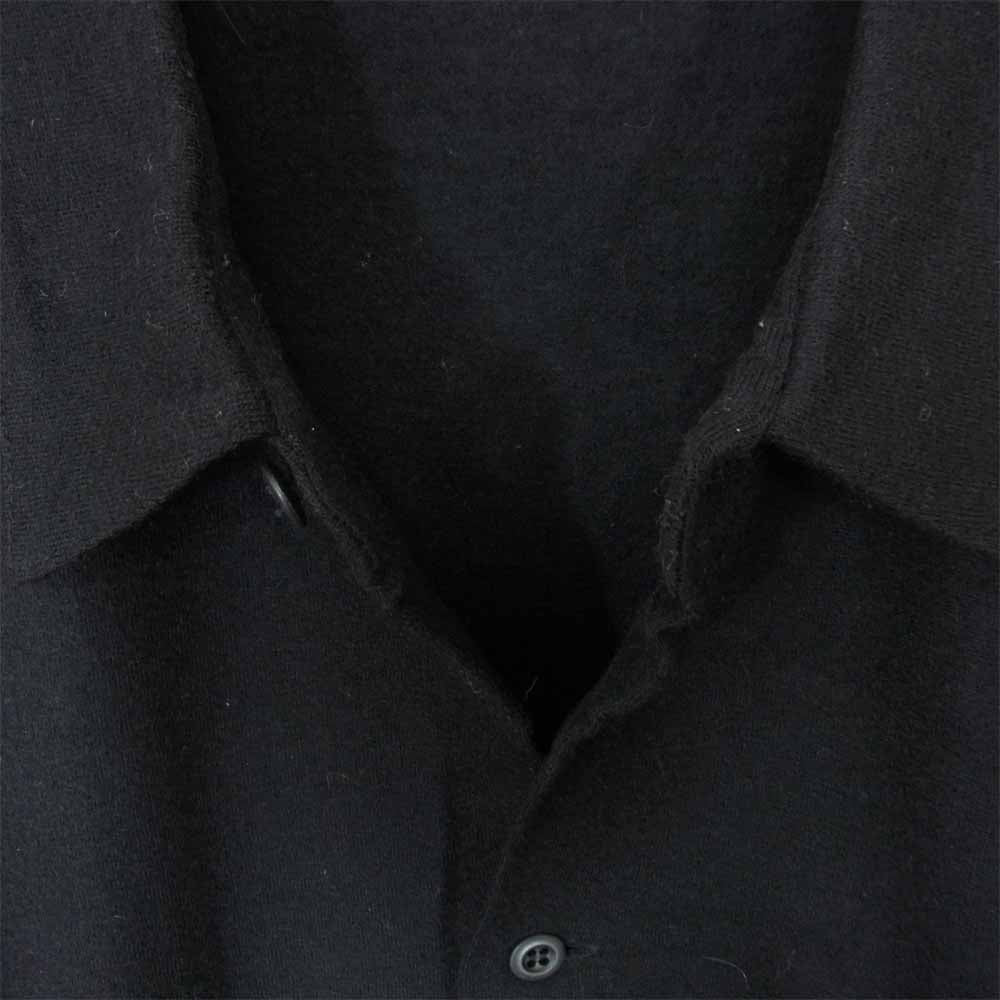 Yohji Yamamoto ヨウジヤマモト Y's for men ワイズフォーメン ビッグシルエット ウール ニット シャツ ブラック系 サイズ表記無【中古】