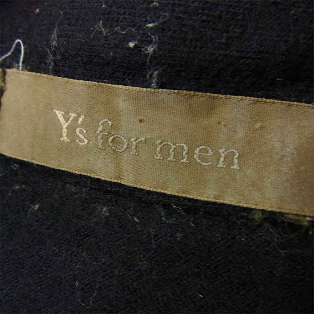 Yohji Yamamoto ヨウジヤマモト Y's for men ワイズフォーメン ビッグシルエット ウール ニット シャツ ブラック系 サイズ表記無【中古】