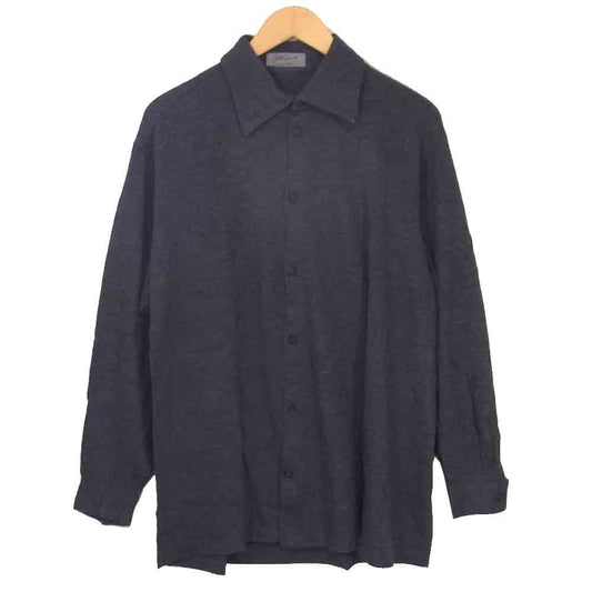 Yohji Yamamoto ヨウジヤマモト POUR HOMME プールオム 80~90s 丸ロゴ 初期タグ ニット シャツ ダークグレー系 サイズ表記無【中古】