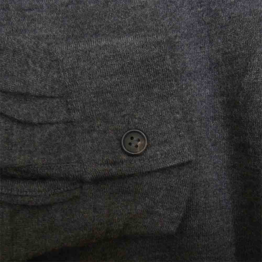 Yohji Yamamoto ヨウジヤマモト POUR HOMME プールオム 80~90s 丸ロゴ 初期タグ ニット シャツ ダークグレー系 サイズ表記無【中古】