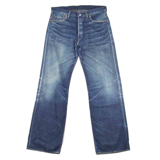 Yohji Yamamoto ヨウジヤマモト Y'S AT WORK ワイズアットワーク スレキ女優プリント ライトオンス デニムパンツ インディゴブルー系 36【中古】