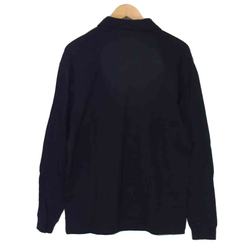 Yohji Yamamoto ヨウジヤマモト POUR HOMME プールオム 80~90s 丸ロゴ 初期タグ ウール ニットポロ ニットソー ブラック系 M【中古】