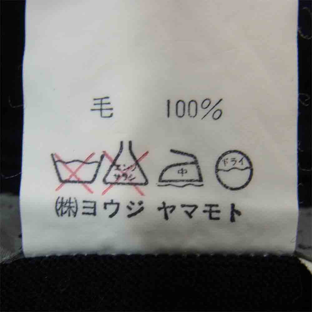 Yohji Yamamoto ヨウジヤマモト POUR HOMME プールオム 80~90s 丸ロゴ 初期タグ ウール ニットポロ ニットソー ブラック系 M【中古】