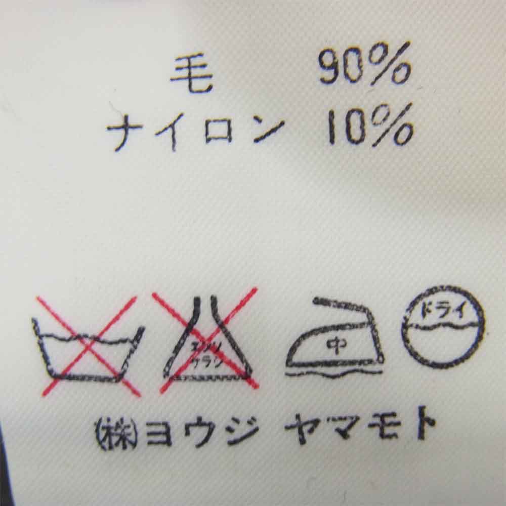 Yohji Yamamoto ヨウジヤマモト POUR HOMME プールオム HV-B40-962 フラノウール 比翼スナップ オーバーサイズ シャツ ネイビー系 M【中古】