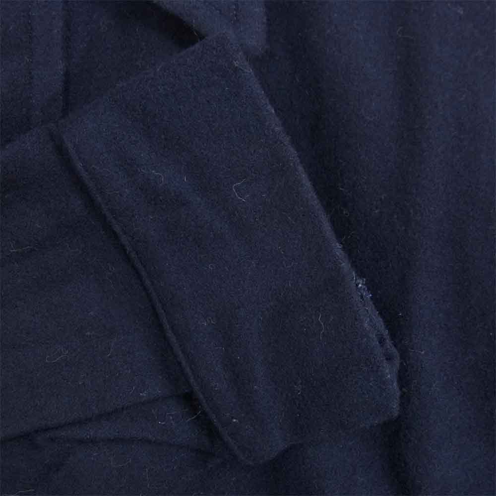 Yohji Yamamoto ヨウジヤマモト POUR HOMME プールオム HV-B40-962 フラノウール 比翼スナップ オーバーサイズ シャツ ネイビー系 M【中古】