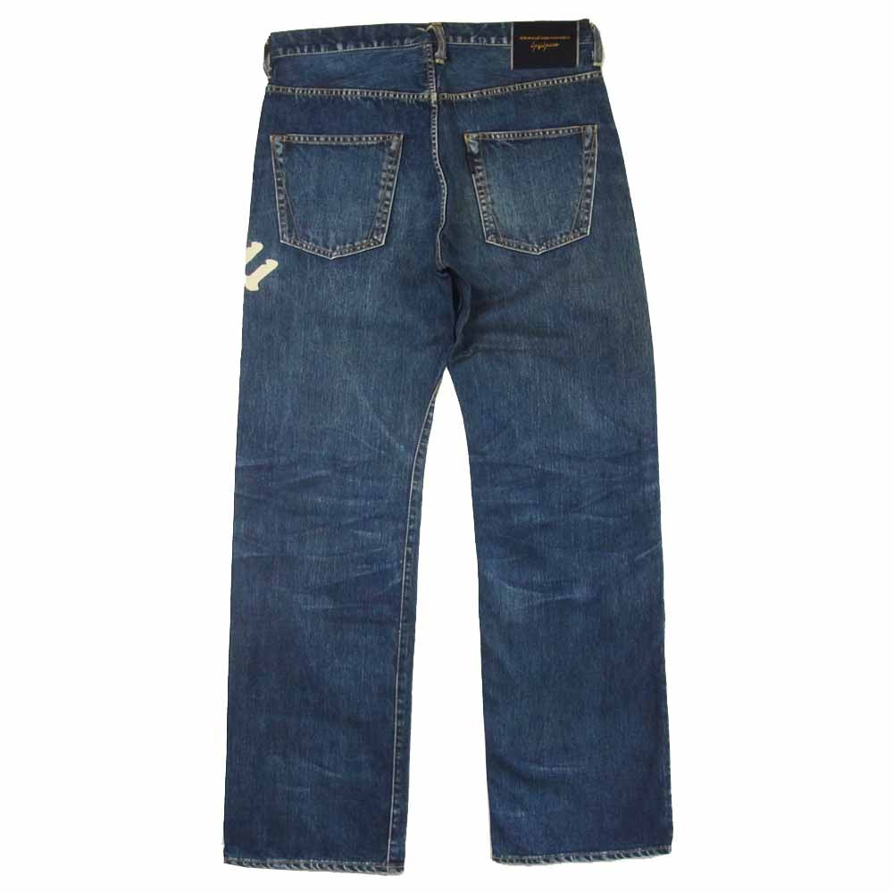 Yohji Yamamoto ヨウジヤマモト セルジュドゥニーム SERGE DE NIMES スポテッドホース spottedhorse ロゴ抜染 セルビッジ デニムパンツ インディゴブルー系【美品】【中古】