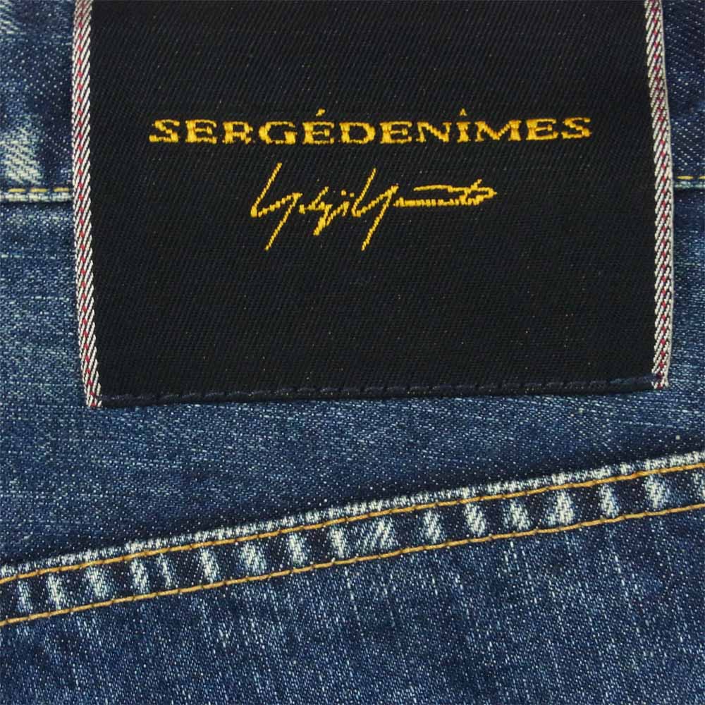 Yohji Yamamoto ヨウジヤマモト セルジュドゥニーム SERGE DE NIMES スポテッドホース spottedhorse ロゴ抜染 セルビッジ デニムパンツ インディゴブルー系【美品】【中古】