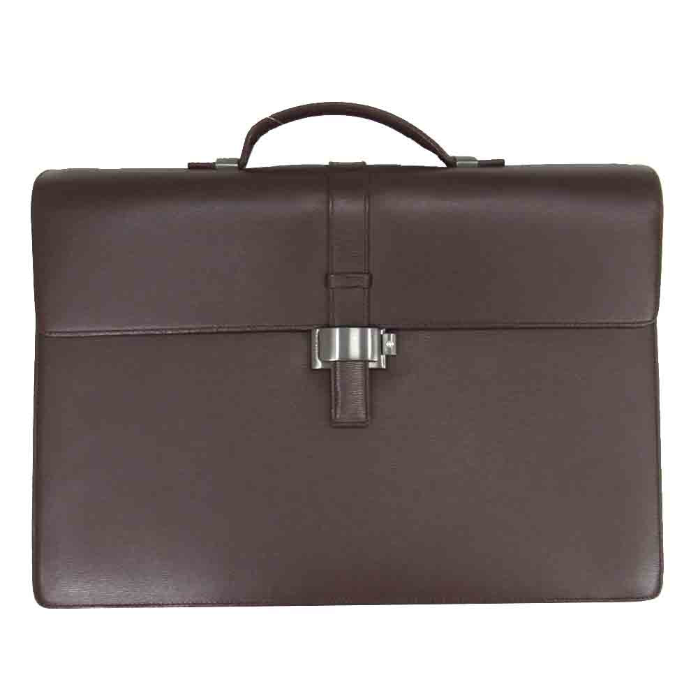 MONTBLANC モンブラン ダブルガゼット ブリーフケース ブラウン系【中古】
