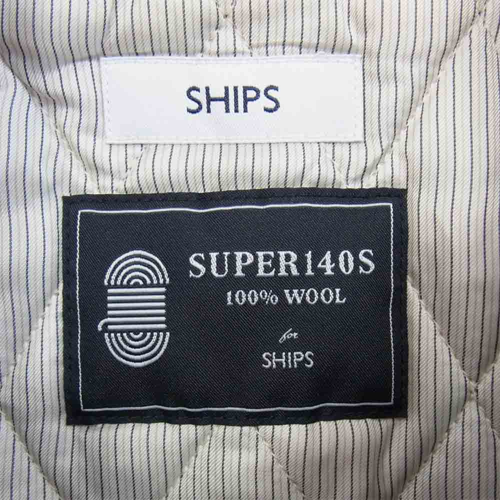 SHIPS シップス スーパー140s ウール コート ダークネイビー系 S【中古】