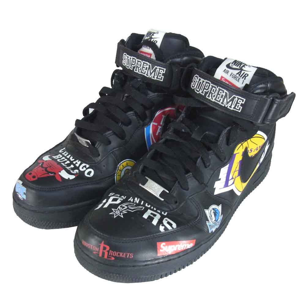 Supreme シュプリーム AQ8017-001 NIKE ナイキ AIR FORCE 1 MID 07 エアフォース スニーカー ブラック系 US10【中古】