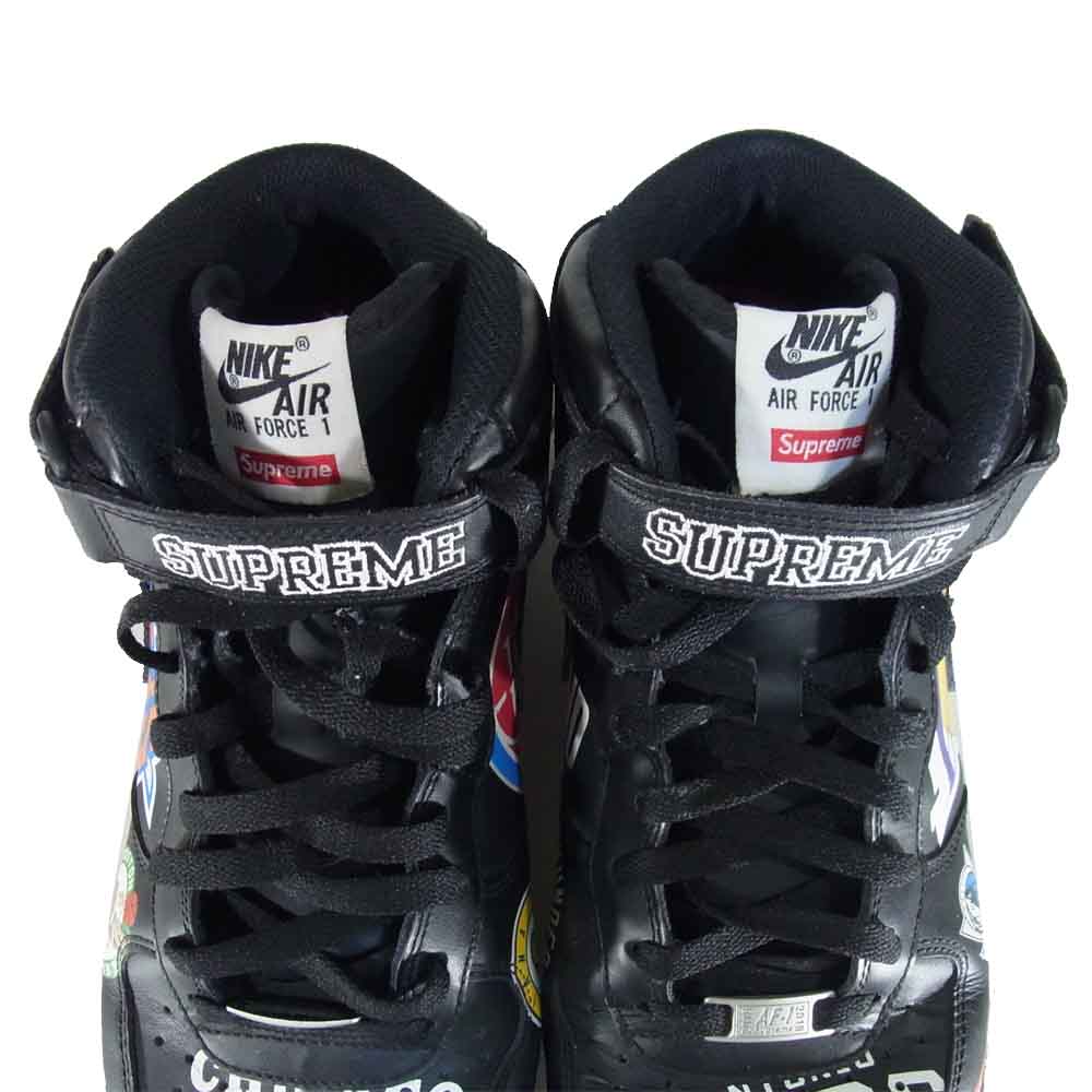Supreme シュプリーム AQ8017-001 NIKE ナイキ AIR FORCE 1 MID 07 エアフォース スニーカー ブラック系 US10【中古】