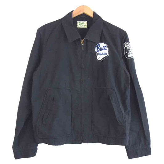 The REAL McCOY'S ザリアルマッコイズ ブコ Buco ワッペン付 コットン ジップ ジャケット ブラック系 L【中古】