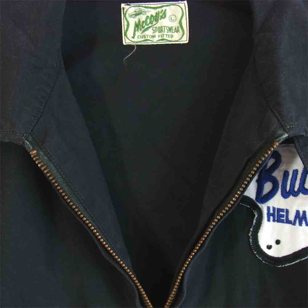 The REAL McCOY'S ザリアルマッコイズ ブコ Buco ワッペン付 コットン ジップ ジャケット ブラック系 L【中古】