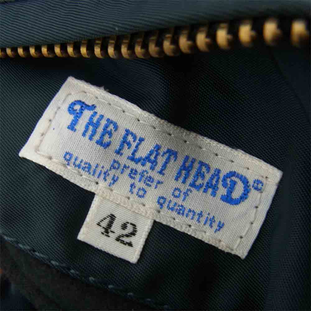 フラットヘッド 裏ボア ナイロン スポーツジャケット グリーン系 42【中古】