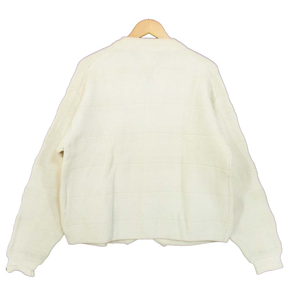 Yohji Yamamoto ヨウジヤマモト POUR HOMME プールオム 80s～90s 丸ロゴ 初期タグ ウール ニットジャケット カーディガン オフホワイト系 表記無し【中古】