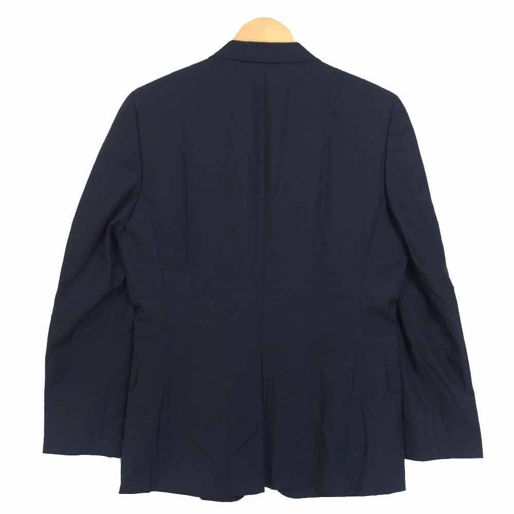 Yohji Yamamoto ヨウジヤマモト Y ワイ イタリア生産 フォーマルライン セットアップ ウール 2Bジャケット パンツ スーツ ストライプ ネイビー系 48【中古】