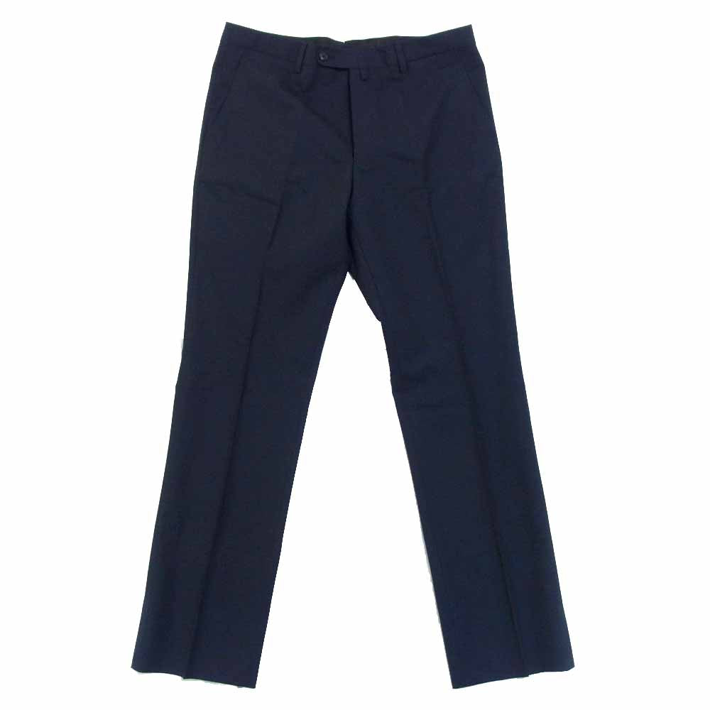 Yohji Yamamoto ヨウジヤマモト Y ワイ イタリア生産 フォーマルライン セットアップ ウール 2Bジャケット パンツ スーツ ストライプ ネイビー系 48【中古】