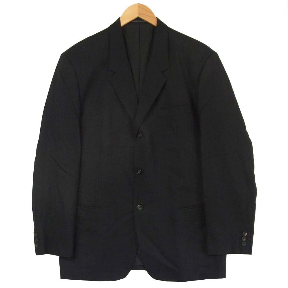 Yohji Yamamoto ヨウジヤマモト COSTUME'D HOMME コスチュームドオム セットアップ ウール 3Bジャケット パンツ スーツ ストライプ ブラック系 L【中古】