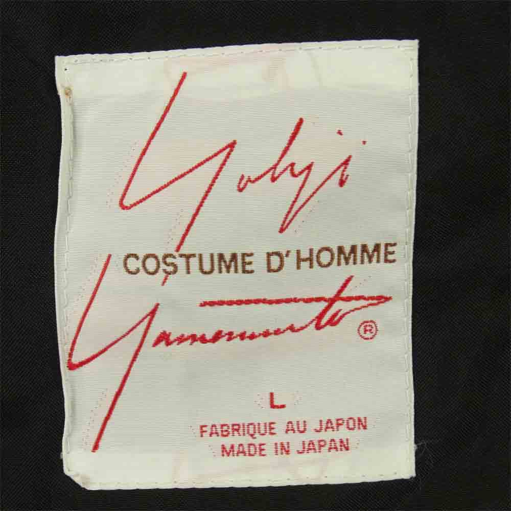Yohji Yamamoto ヨウジヤマモト COSTUME'D HOMME コスチュームドオム セットアップ ウール 3Bジャケット パンツ スーツ ストライプ ブラック系 L【中古】