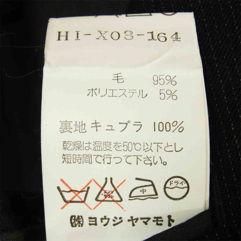 Yohji Yamamoto ヨウジヤマモト COSTUME'D HOMME コスチュームドオム セットアップ ウール 3Bジャケット パンツ スーツ ストライプ ブラック系 L【中古】