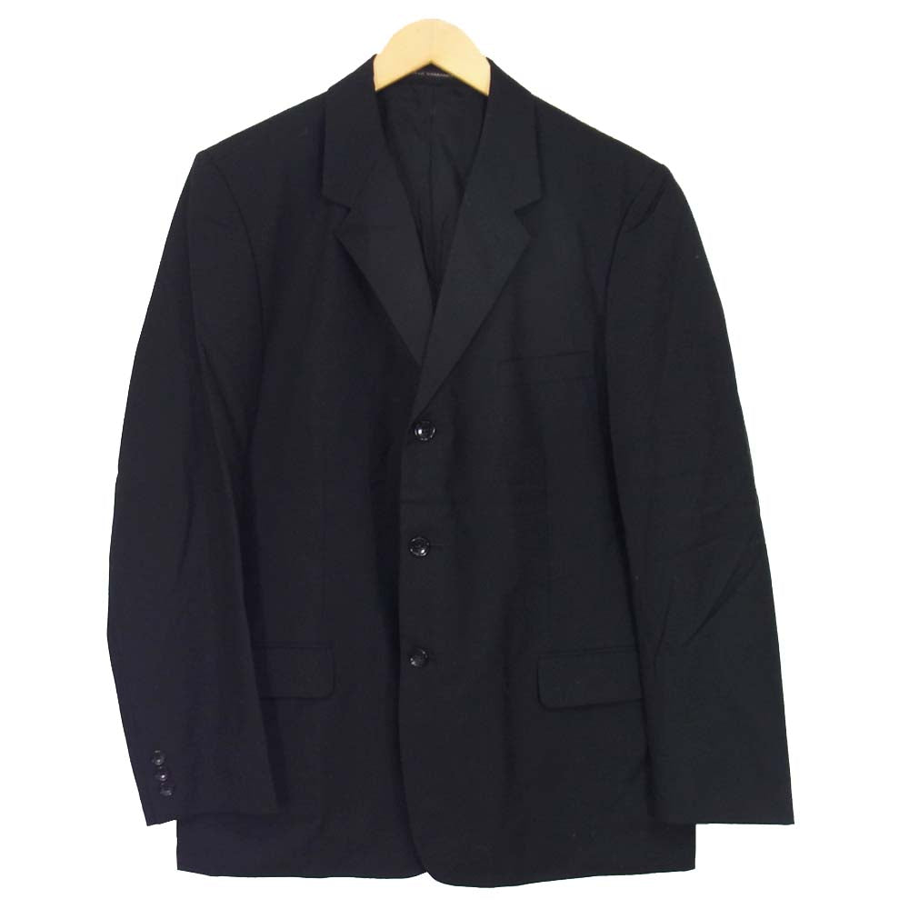 Yohji Yamamoto ヨウジヤマモト Y's for men ワイズフォーメン セットアップ ウール 3Bジャケット パンツ スーツ 黒 ストライプ ブラック系 4【中古】