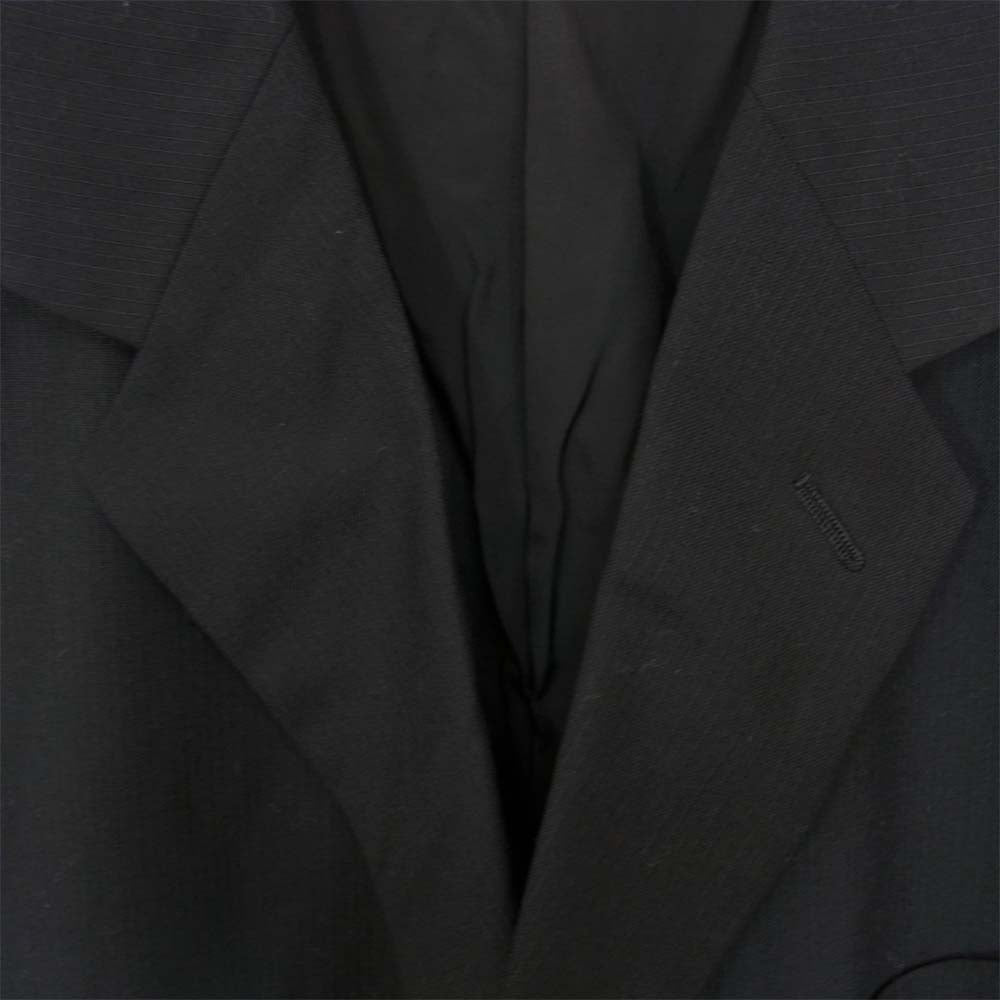Yohji Yamamoto ヨウジヤマモト Y's for men ワイズフォーメン セットアップ ウール 3Bジャケット パンツ スーツ 黒 ストライプ ブラック系 4【中古】