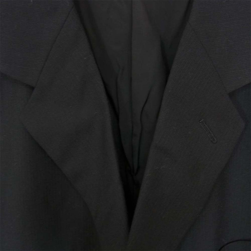 Yohji Yamamoto ヨウジヤマモト Y's for men ワイズフォーメン セットアップ ウール 3Bジャケット パンツ スーツ 黒 ストライプ ブラック系 4【中古】