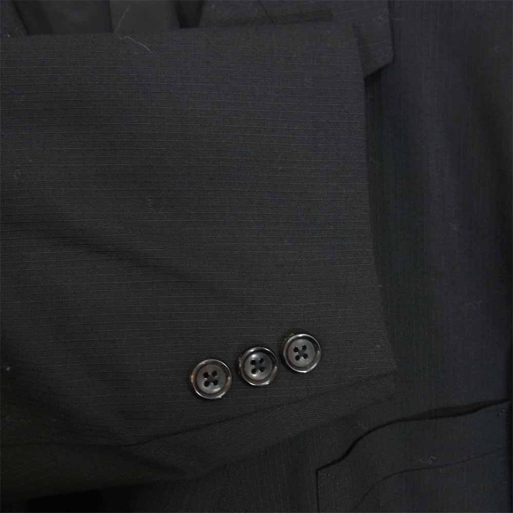 Yohji Yamamoto ヨウジヤマモト Y's for men ワイズフォーメン セットアップ ウール 3Bジャケット パンツ スーツ 黒 ストライプ ブラック系 4【中古】