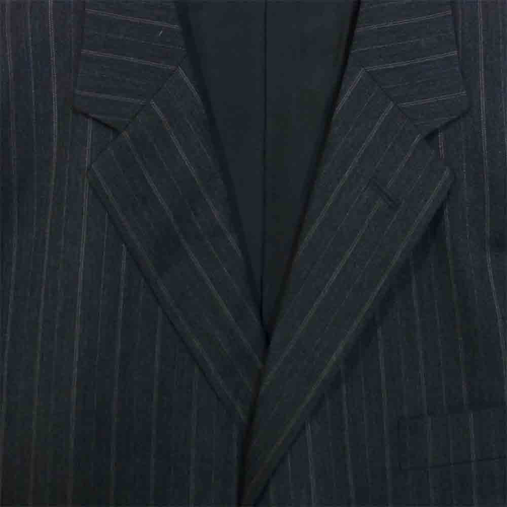 Yohji Yamamoto ヨウジヤマモト COSTUME'D HOMME コスチュームドオム セットアップ ウール 3Bジャケット パンツ スーツ グレー ストライプ ダークグレー系 3【中古】