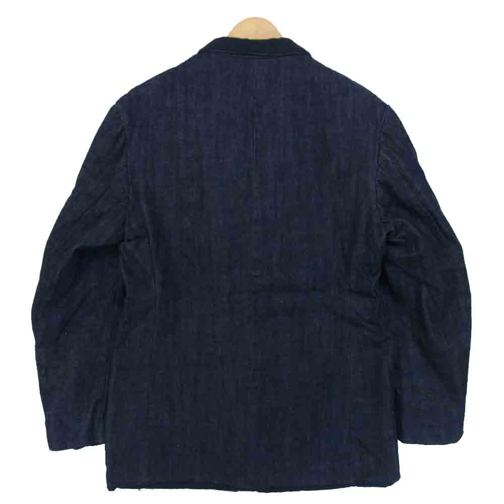 Yohji Yamamoto ヨウジヤマモト POUR HOMME プールオム J58-866-5-3 牡丹プリント リバーシブル デニム テーラードジャケット ダークネイビー系 3【中古】