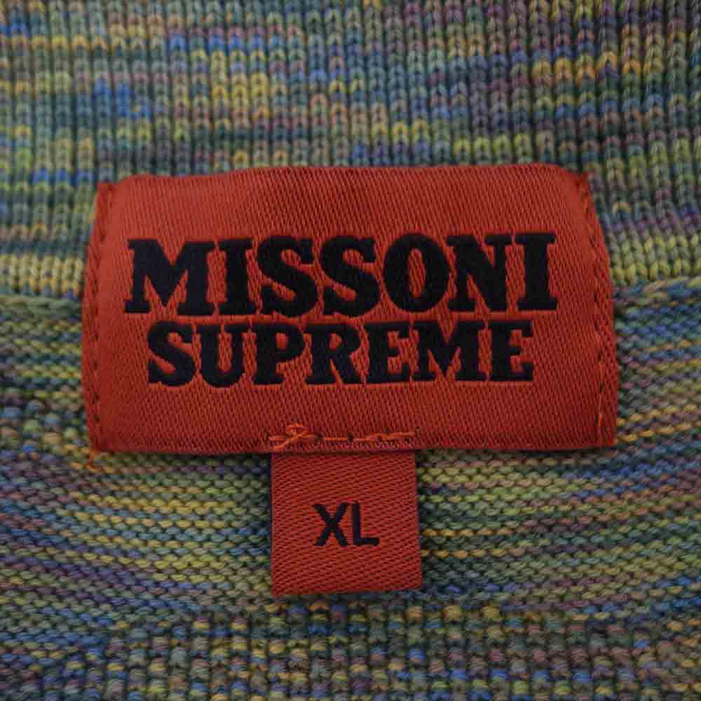 Supreme シュプリーム 21AW Missoni Zip L/S Polo ミッソーニ ジップ 長袖 ポロシャツ グリーン系 XL【新古品】【未使用】【中古】