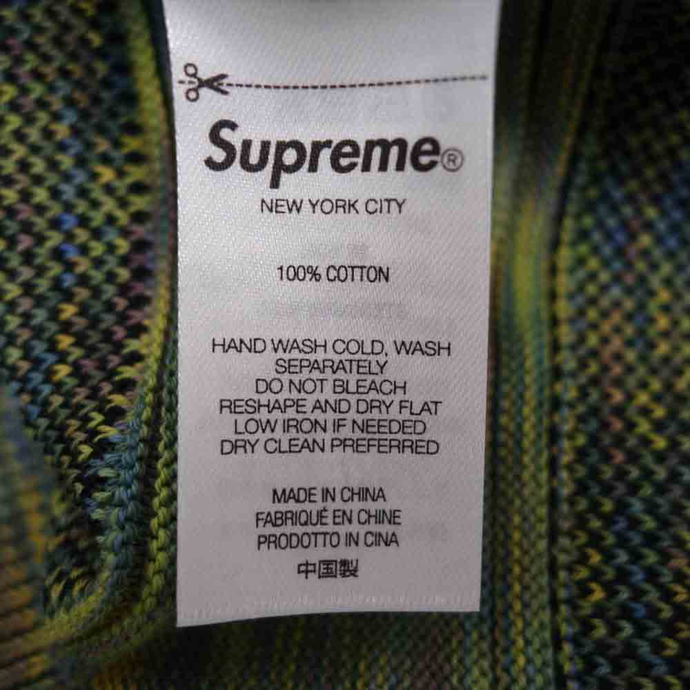 Supreme シュプリーム 21AW Missoni Zip L/S Polo ミッソーニ ジップ 長袖 ポロシャツ グリーン系 XL【新古品】【未使用】【中古】