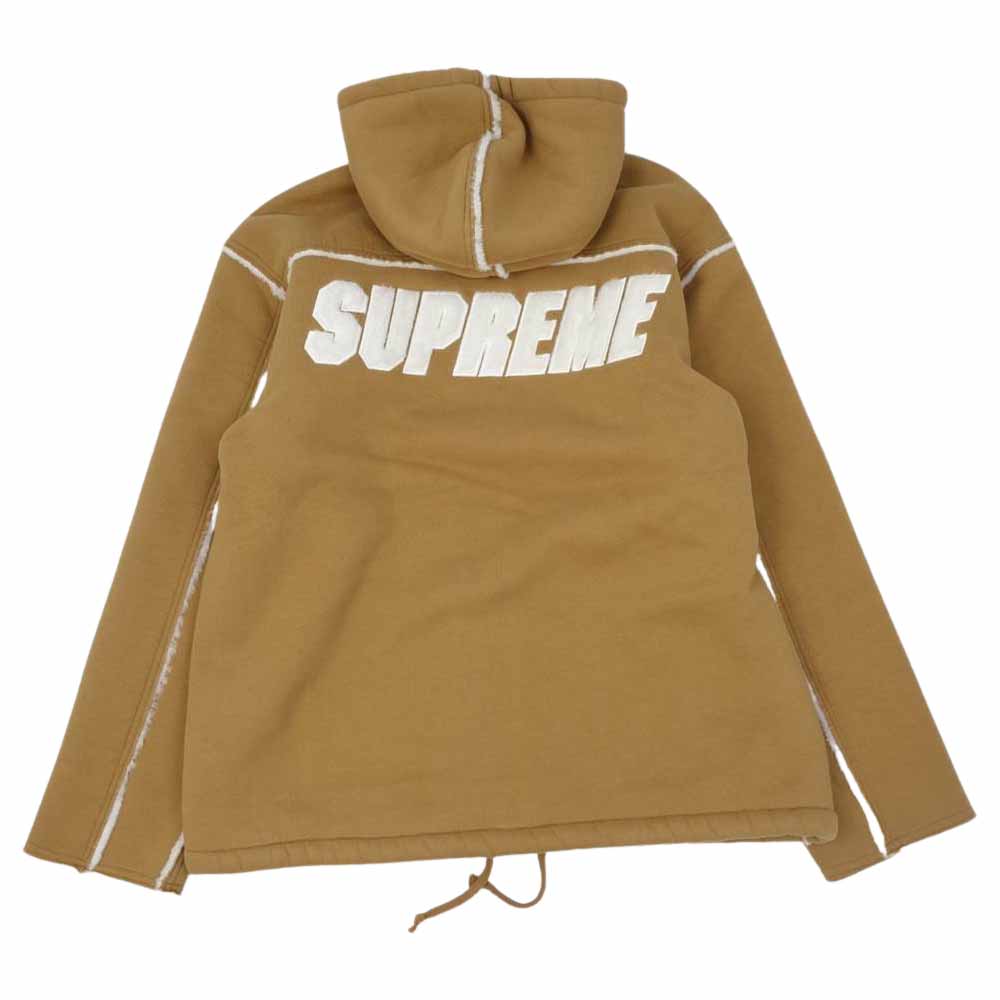 Supreme シュプリーム 21AW Faux Shearling Hooded Jacket フーデッド ジャケット ライトブラウン系 XL【新古品】【未使用】【中古】