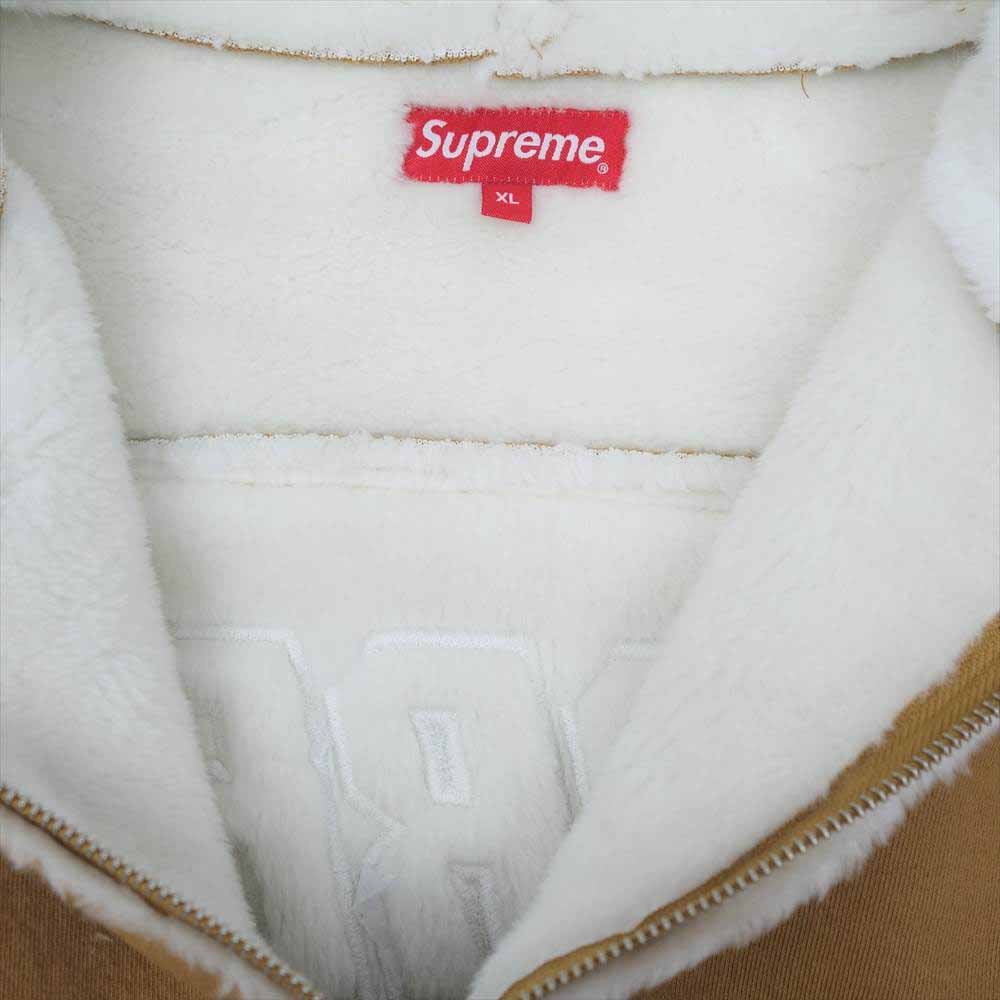 Supreme シュプリーム 21AW Faux Shearling Hooded Jacket フーデッド ジャケット ライトブラウン系 XL【新古品】【未使用】【中古】