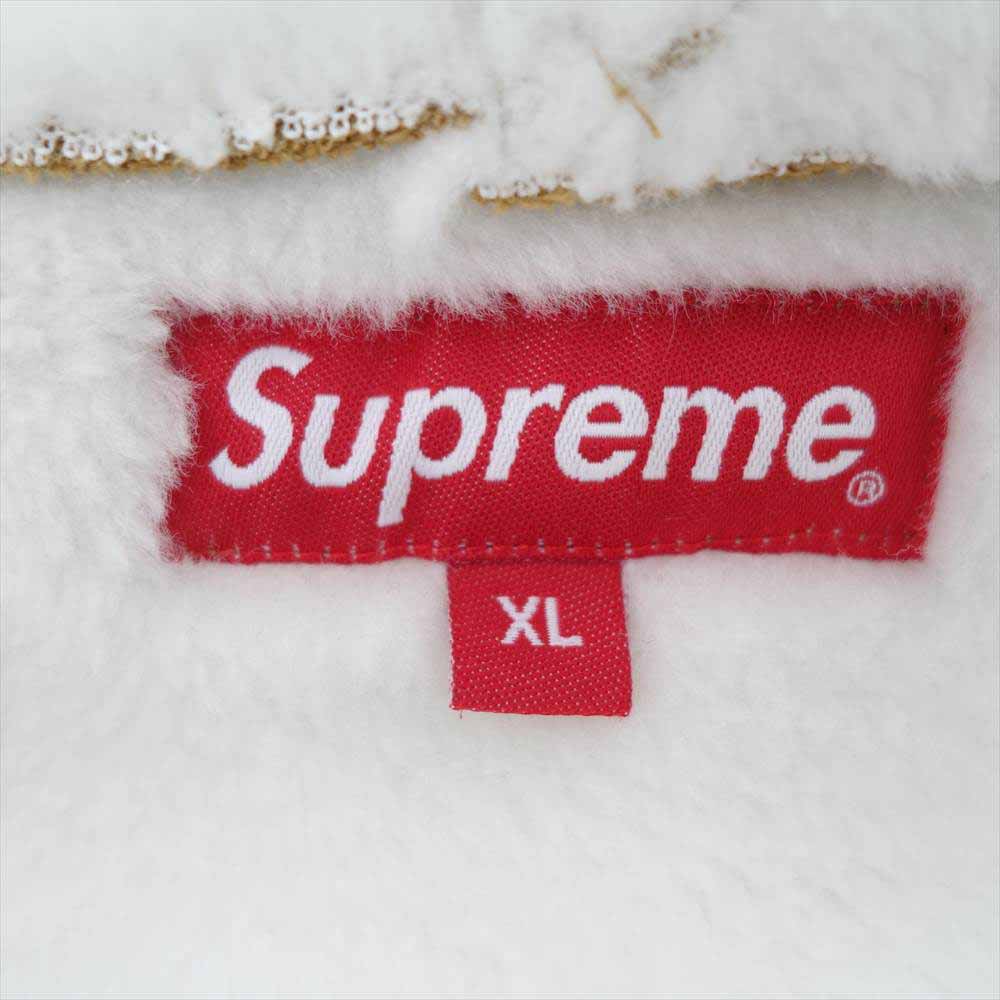 Supreme シュプリーム 21AW Faux Shearling Hooded Jacket フーデッド ジャケット ライトブラウン系 XL【新古品】【未使用】【中古】
