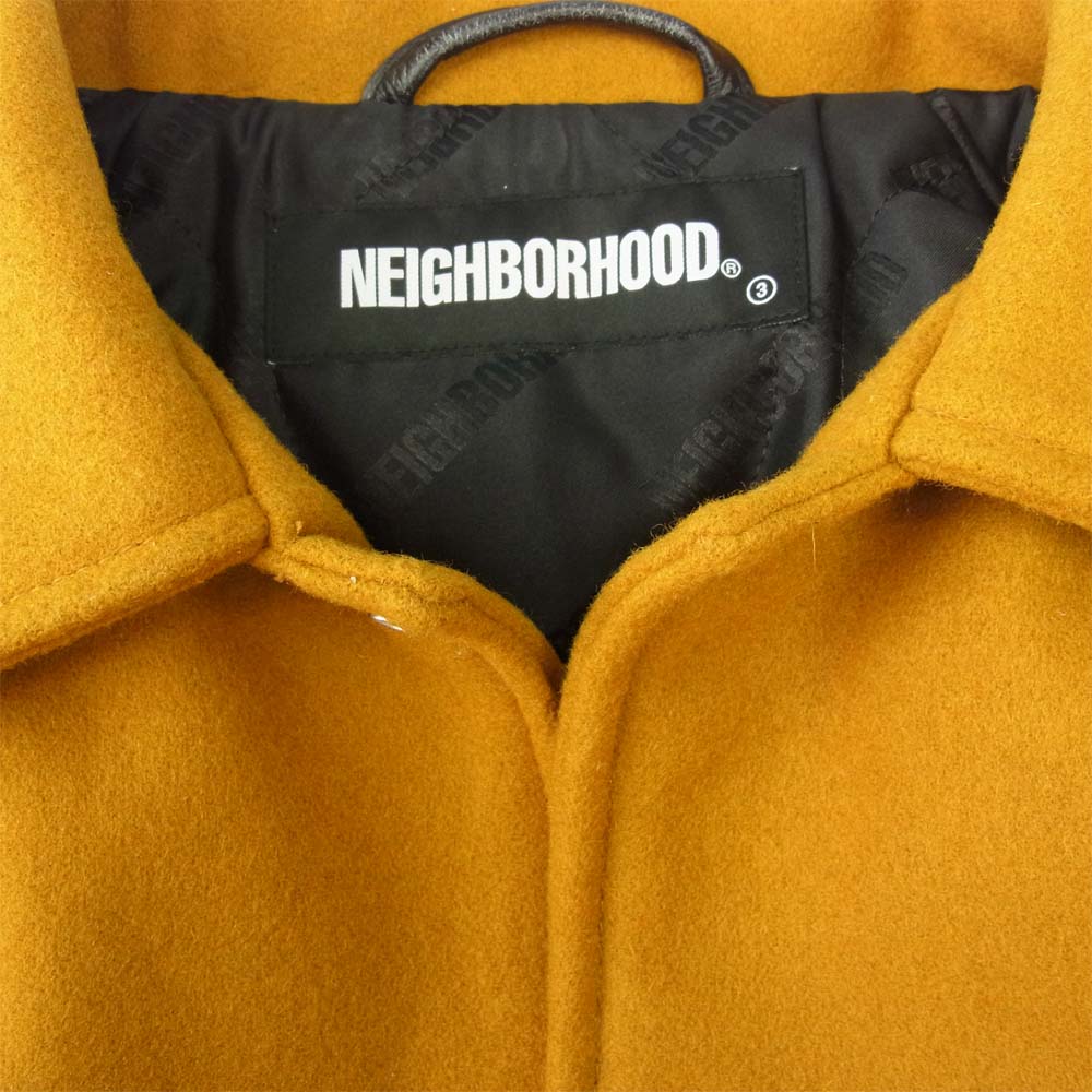 NEIGHBORHOOD ネイバーフッド 21AW 212SZNH-JKM03 CLUB / WCL-JKT 襟付き 刺繍 スタジアム ジャケット スタジャン ブラック系 M【新古品】【未使用】【中古】