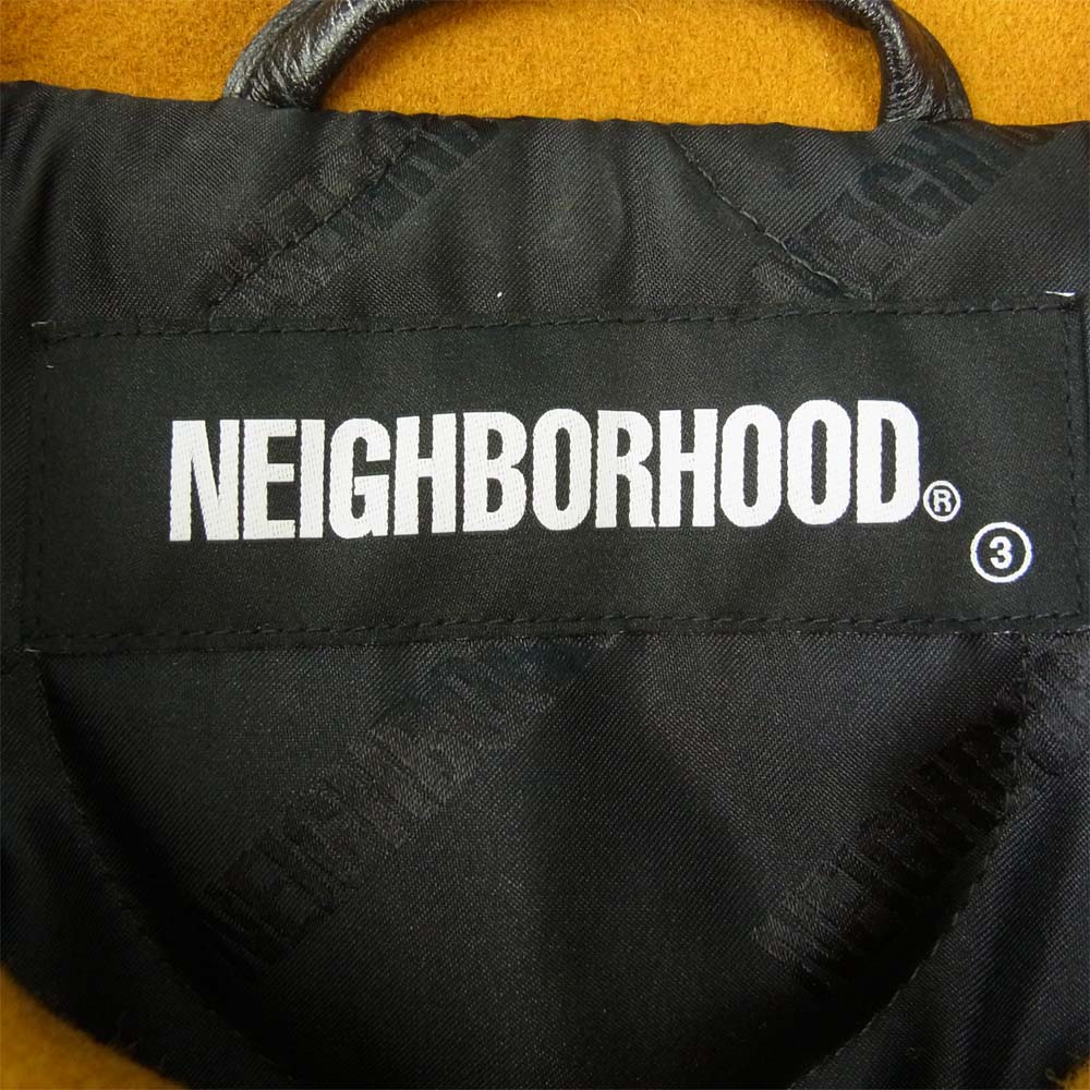 NEIGHBORHOOD ネイバーフッド 21AW 212SZNH-JKM03 CLUB / WCL-JKT 襟付き 刺繍 スタジアム ジャケット スタジャン ブラック系 M【新古品】【未使用】【中古】