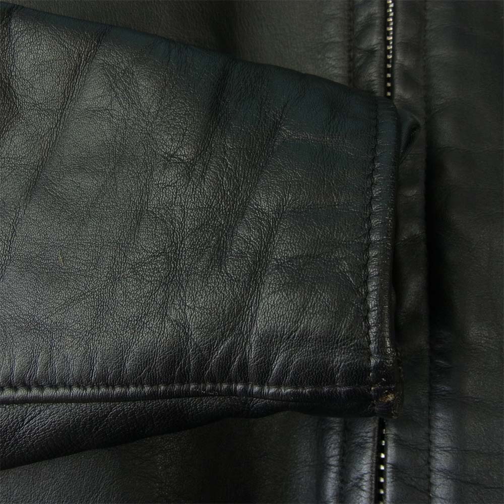 schott ショット 642 ボアライナー シングル レザー ジャケット ブラック系 42【中古】