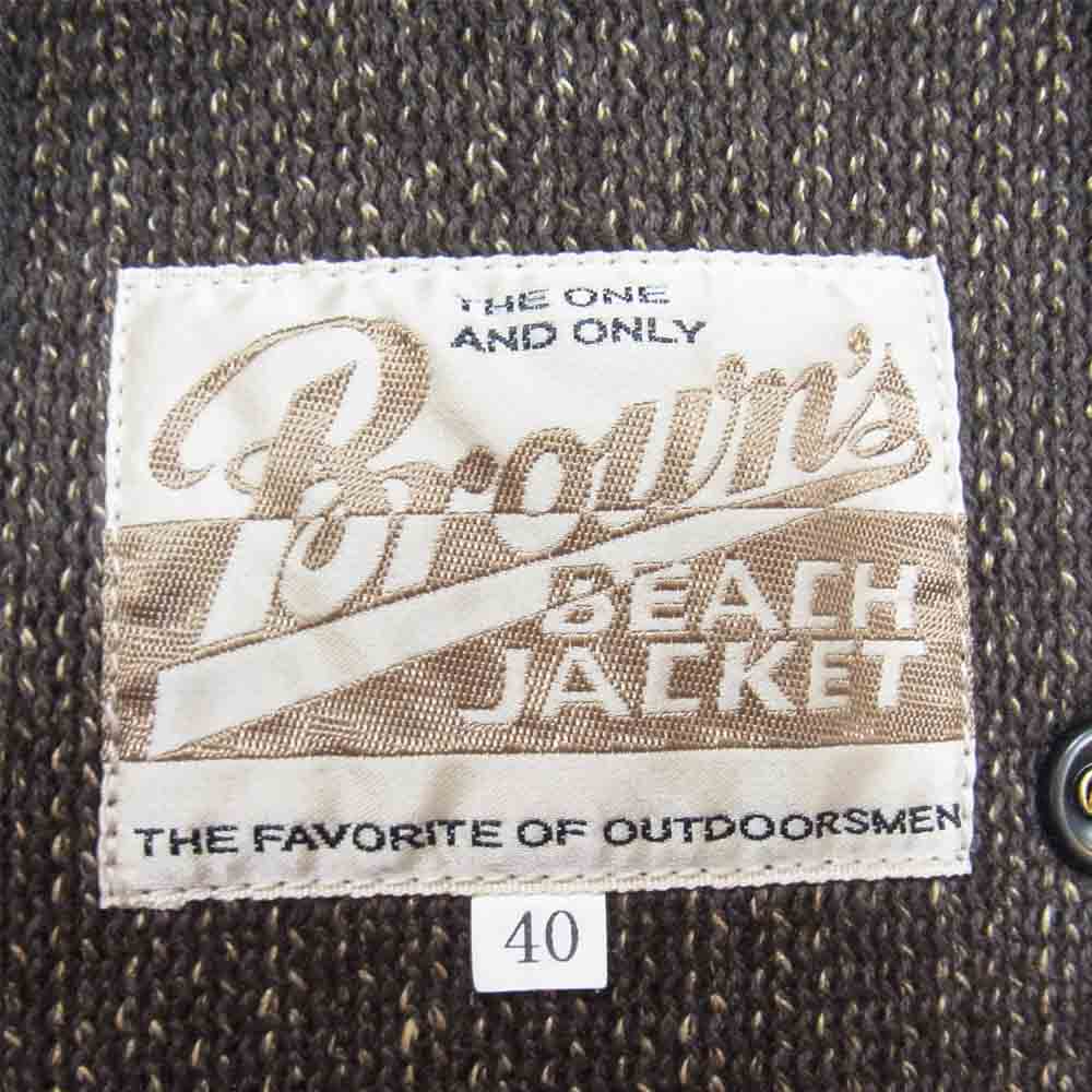 FULLCOUNT フルカウント BBJ6-003 BROWN'S BEACH JACKET TAILORED JACKET ブラウンズビーチ テーラード ジャケット ダークブラウン系 40【中古】