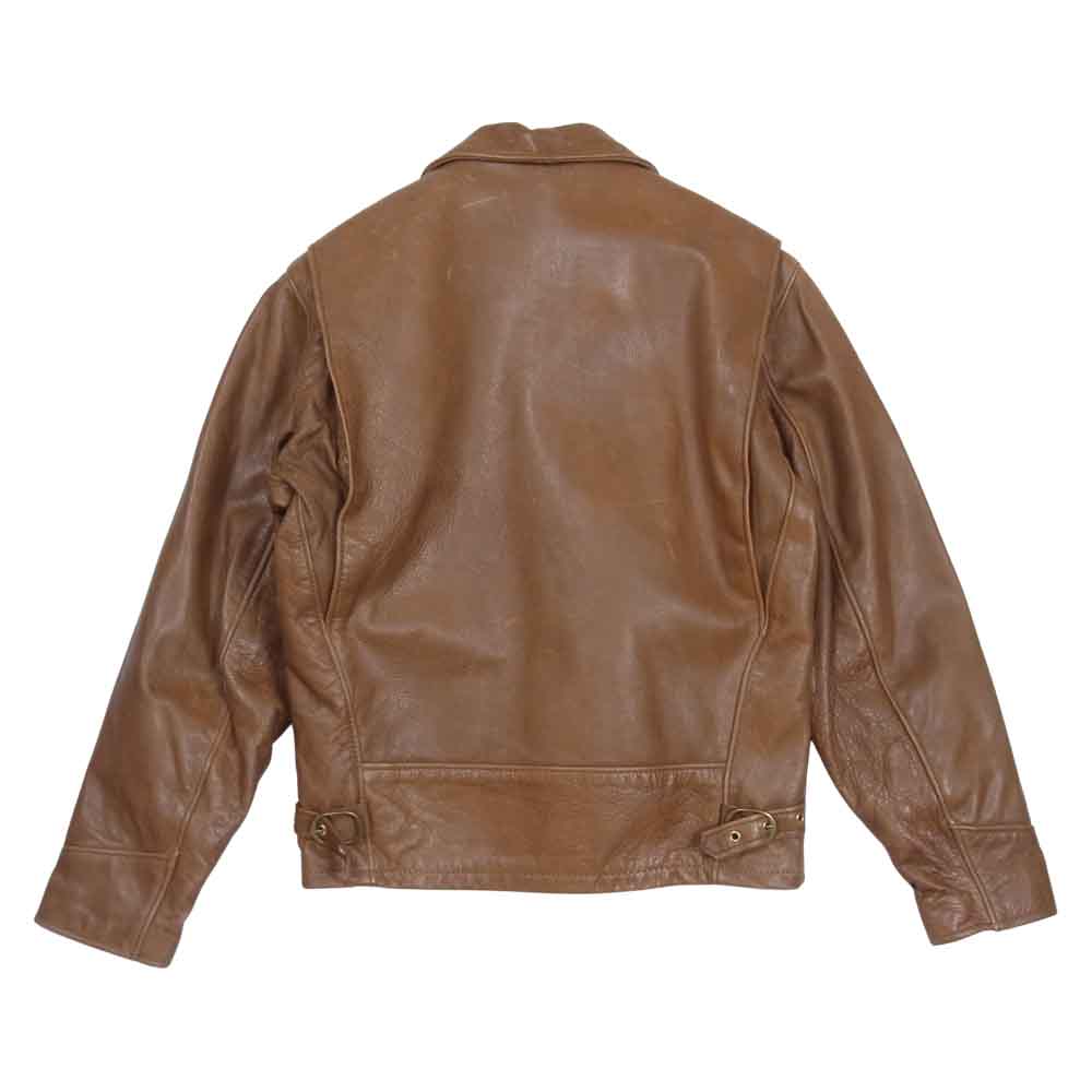 schott ショット 642 ボアライナー付 レザー シングル ライダース ジャケット ブラウン系 36【中古】