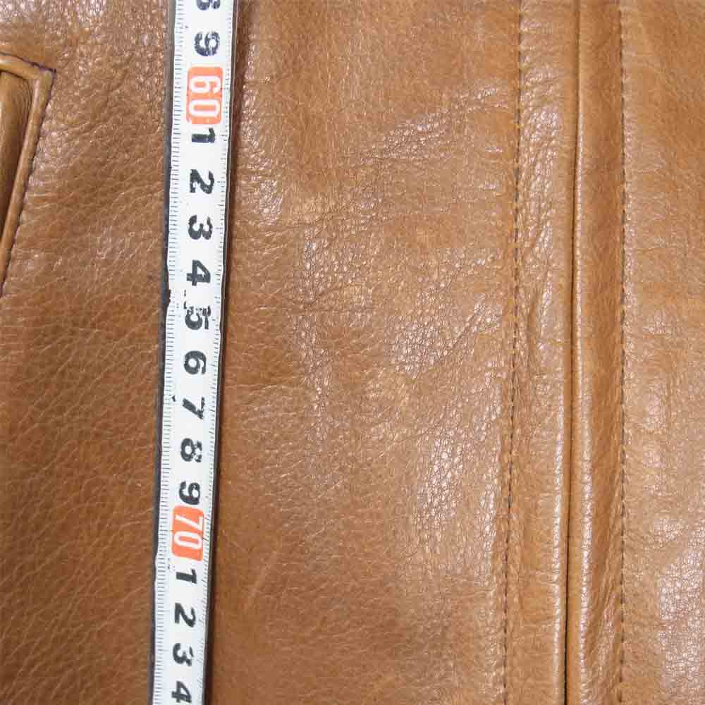 schott ショット 642 ボアライナー付 レザー シングル ライダース ジャケット ブラウン系 36【中古】