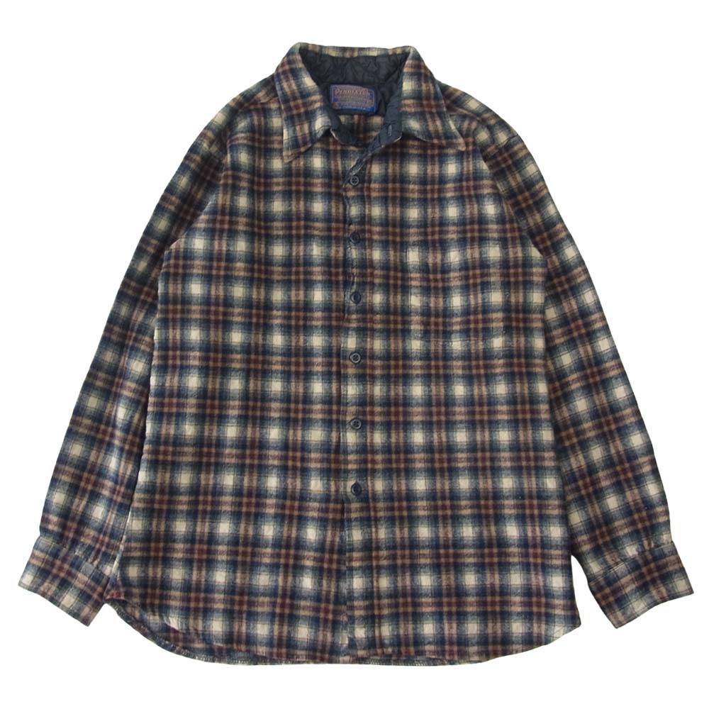 PENDLETON ペンドルトン 70s ウール チェック シャツ  マルチカラー系 XL【中古】