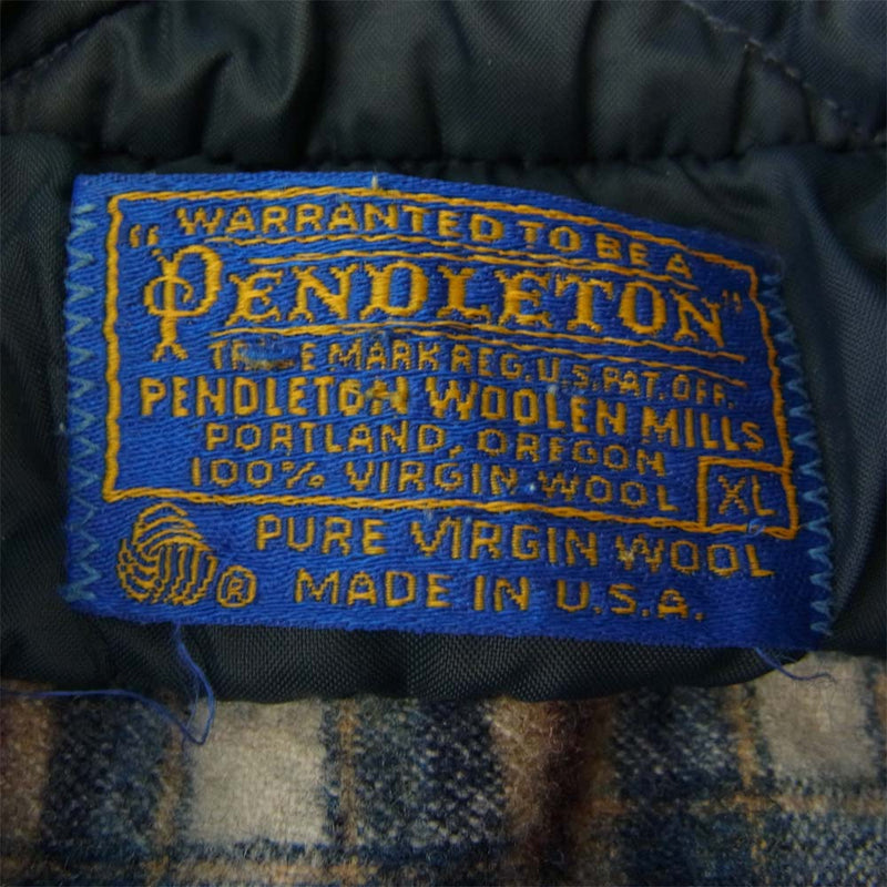 PENDLETON ペンドルトン 70s ウール チェック シャツ  マルチカラー系 XL【中古】