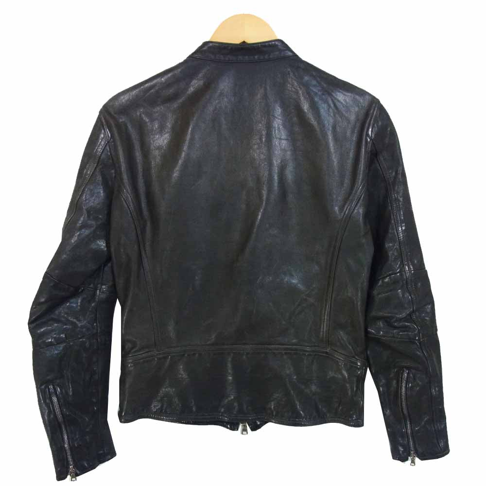 バックラッシュ 1119-01 ドイツ ECO カーフ 製品染め シングルライダース ブラック系 S【中古】