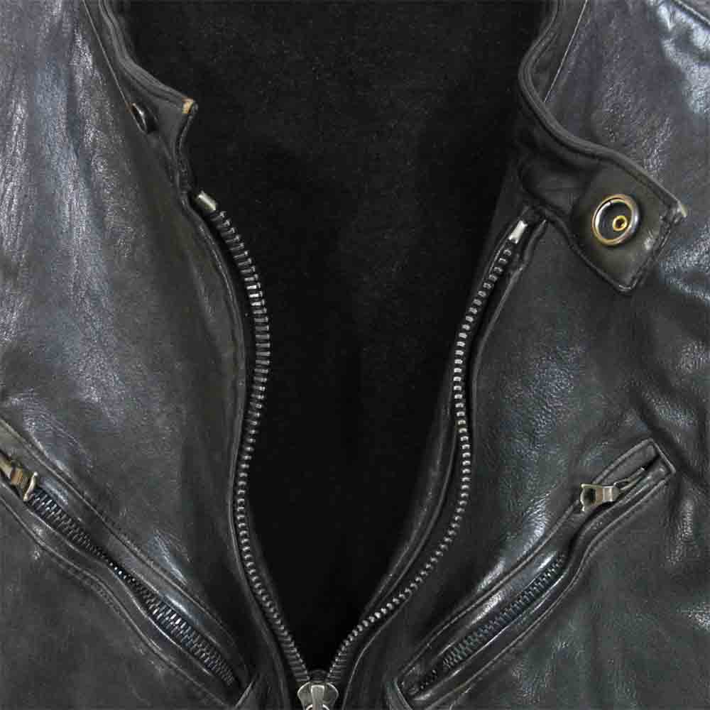 バックラッシュ 1119-01 ドイツ ECO カーフ 製品染め シングルライダース ブラック系 S【中古】