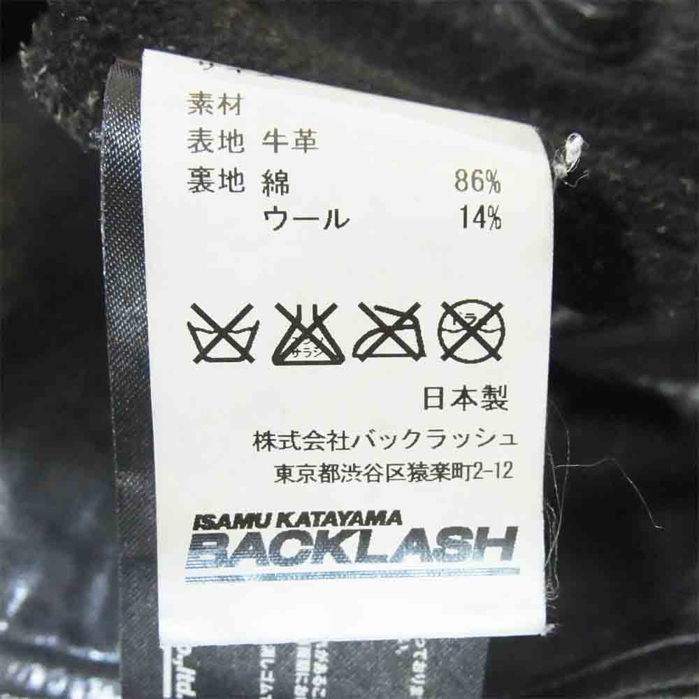 バックラッシュ 1119-01 ドイツ ECO カーフ 製品染め シングルライダース ブラック系 S【中古】