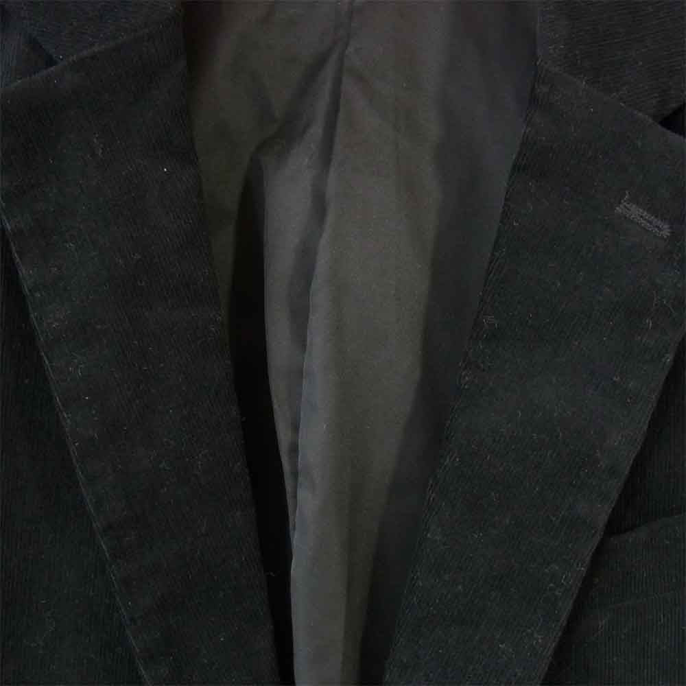 nano universe ナノユニバース 19aw 6689218001 コーデュロイ セットアップ スーツ ジャケット パンツ ダメリーノ  ブラック系 L【新古品】【未使用】【中古】